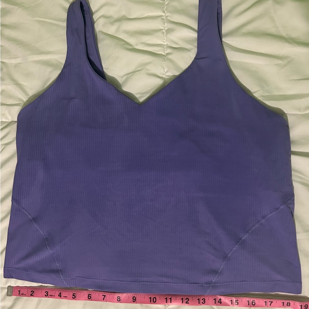Purple Ribbed Lulu Tank Top